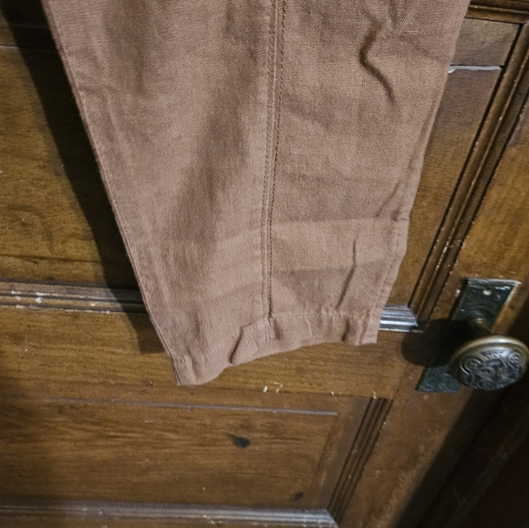 Old Navy High Waisted Linen Blend Crop Pants Sisal Size M - Picture 7 of 14